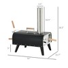 Outdoor Pizza Oven with 12in Stone, Peel and Cover,with Foldable Legs, Stainless Steel Pizza Grill for Outdoor Kitchen - 3 of 4