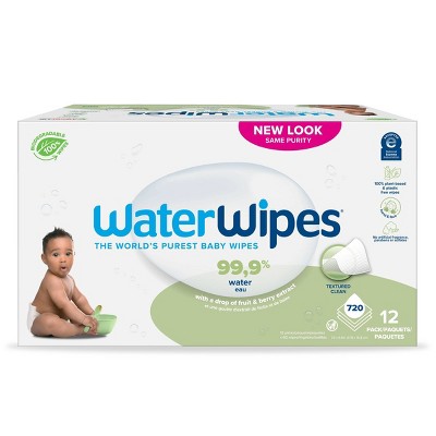 WaterWipes Biodegradable Textured Clean Toddler & Baby Wipes - 720ct