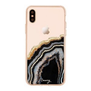 Casery iPhone Case for iPhone X/XS (Black and Gold Agate) - 1 of 3
