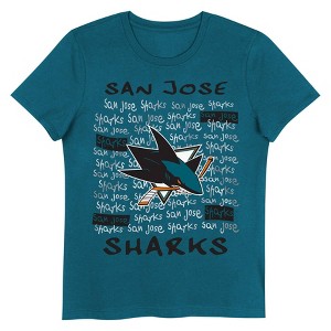 NHL San Jose Sharks Girls' Crew Neck T-Shirt - 1 of 1