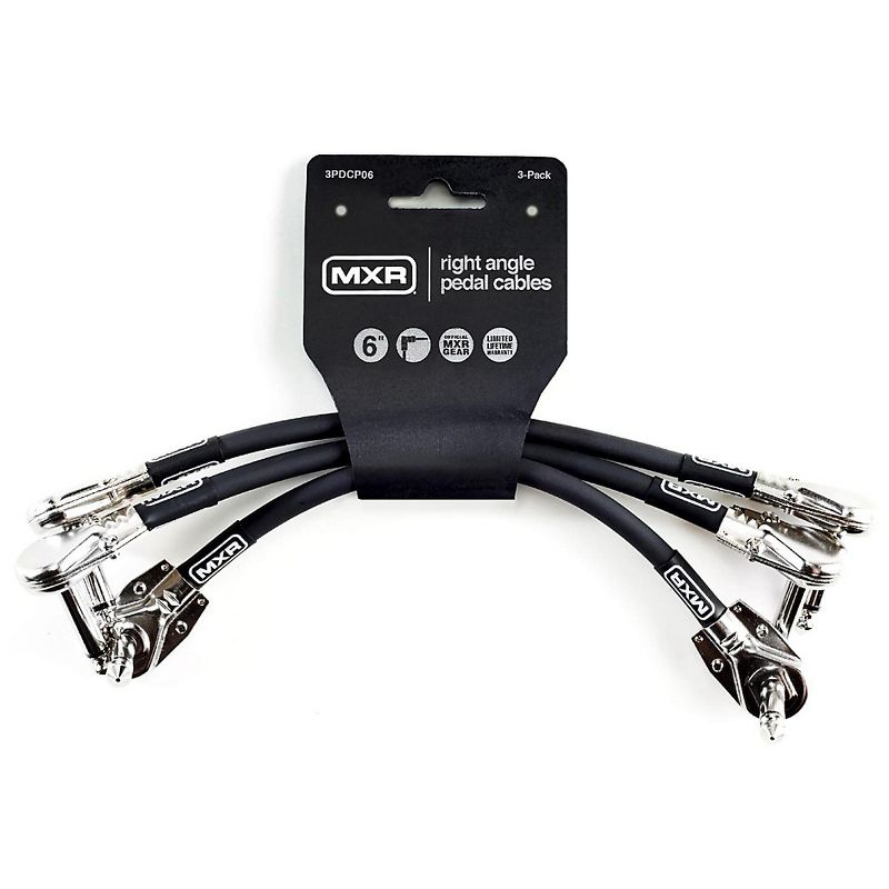 MXR Patch Cable 3-Pack 6 in. Black, 1 of 2