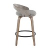 LumiSource Set of 2 Grotto Counter Height Barstools Light Gray - 3 of 4