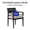 Modern Outdoor Sunbrella Fabric Upholstered Dining Arm Chair Set of 4,Aluminum Curved Back Patio Garden Tapered Feet Dining Chair-Coolbibila - 2 of 4