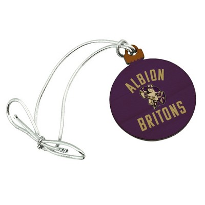 Albion College Britons Logo Mini Small Tiny Wood Christmas Tree Holiday Ornament