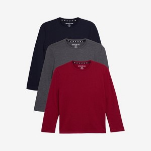 X RAY 3 Pack Kids And Boys 100% Cotton Long Sleeve Crewneck T-Shirts - 1 of 4