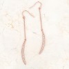 Slickblue Women's 0.5ct CZ Moon Drop Earrings in Rose Gold / Silver, Fish Hook, Pave Setting, Contemporary Style - 3 of 3