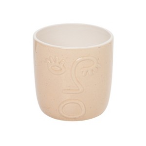Totalee Gift Neutral Face Planter Ceramic White - 1 of 2