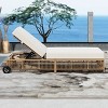 Patio Chaise Lounge Chair Set Of 3, Pool Lounge Chairs With 5-Position Backrest, Pool Lounge Chairs With Cushion And Wheels-Cuddlewood - 3 of 4