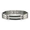 Black Bow Jewelry 11mm Men's Titanium and Black Cable Link Bracelet - 8.5 Inch - 3 of 4