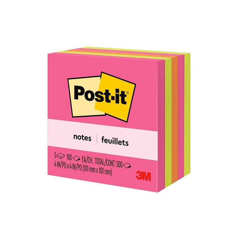 Post-it Notes Original Pads in Cape Town Colors 4 x 4 Plain 100-Sheet 5/Pack 6755LAN, 3 of 4