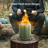 Kismile Tabletop Fire Pit Smokeless Outdoor Mini Fire Compact & Portable Dual Fuel with Portable Bag, 304 Stainless Steel - 3 of 4