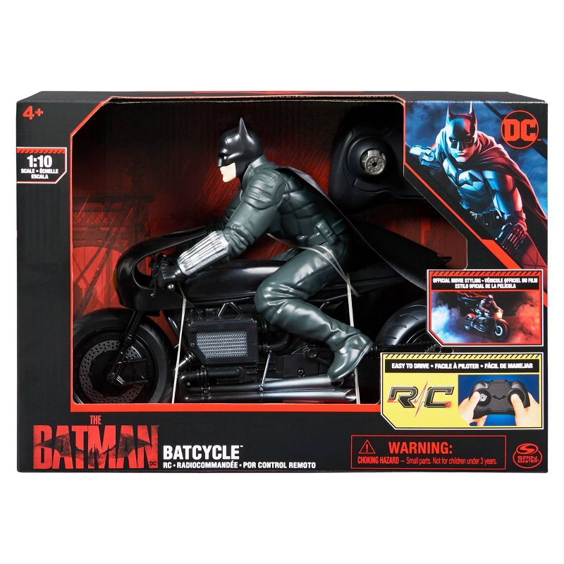 DC Comics The Batman Batcycle RC with Batman Rider, 3 of 13
