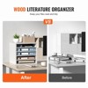 VEVOR Literature Organizers, 5 Compartments Office Mailbox with Adjustable Shelves, Wood Literature Sorter 13.9x12x13 inches,EPA Certified - 3 of 4