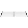 vidaXL Door Canopy Black 78.7"x39.4" PC - 3 of 4