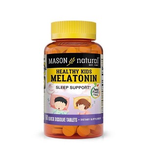 Mason Natural Kids' Melatonin Dietary Supplement Dissolving Tablets - 60ct - 1 of 4