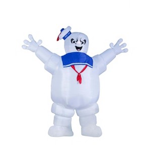 HalloweenCostumes.com  25 FT Inflatable Stay Puft Marshmallow Man Decoration, Ghostbusters Outdoor Yard Decor Prop for Halloween, Red/Blue/White - 1 of 4