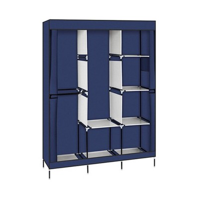Vtec Trading Blue Portable Wardrobe Storage Organizer