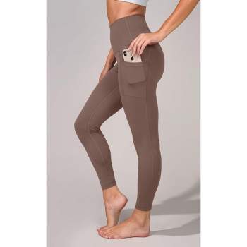 Yogalicious Nude Tech High Waist Side Pocket 7/8 Ankle Legging - Mauve Wine  - X Large : Target