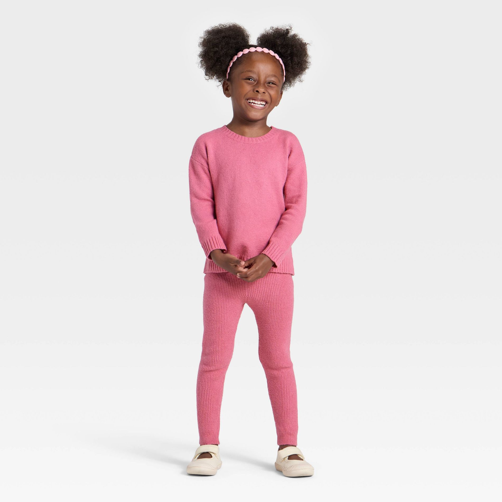Toddler Girls' Sweater Top and Bottom Set - Cat & Jack™ Rose Pink 5T
