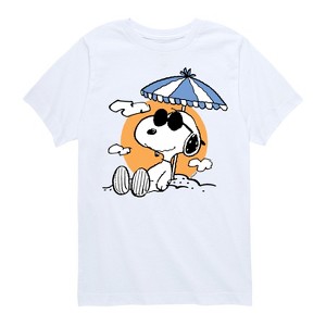 Boys' - Peanuts - Snoopy Beach Day Short Sleeve Graphic T-Shirt - 1 of 4