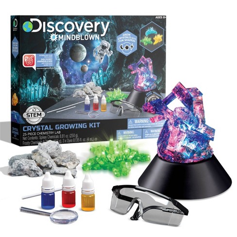 Easy DIY Stem Toys Lab Educational Gift for 10 Year Old Girls Boys 4 Vibrant Colored Crystal to Grow Science Can Crystal Growing Science Experimental Kit for Kids