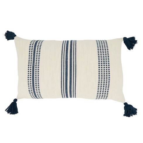 Blue and shop white pillows target