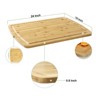 Bamboo Wood Cutting Board for Kitchen,  Large Chopping Board, Wooden Cheese Charcuterie Board - 3 of 4