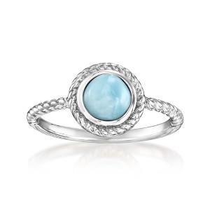 Ross-Simons Larimar Roped Ring in Sterling Silver - 1 of 4