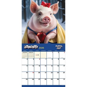 TF Publishing 13.5"x14.5" 2026 Playful Pigs Wall Calendar - 1 of 4