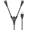Monoprice Power Cord Splitter - 6 Feet - Black | NEMA 5-15P to 2x IEC 60320 C13, 18AWG, 10A/1250W, SJT - 2 of 4