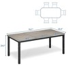 78'' Large Industrial Dining Table for 6 with Heavy Duty Metal Legs & Chamfer Corner for Dining Room, Kitchen and Living Room - 2 of 4