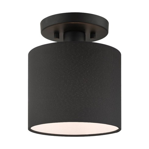 Livex Lighting Bainbridge 1 - Light Semi-Flush Mount in  Black - image 1 of 2