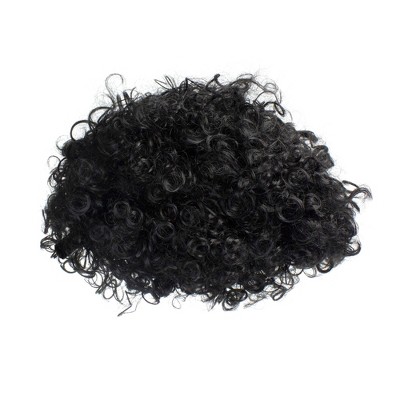 curly black costume wig