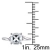 EVERLY JEWELRY | Sterling Silver 0.01 CT Diamond TW And 1 5/8 CT TGW White Topaz Fashion Ring - 3 of 3