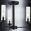Urban Ambiance Luxury New Traditional Chandelier 14''H x 16''W,  Midnight Black Finish,  Griffith Collection, UHP3987 - 4 of 4