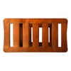 Oceanstar Solid Wood Spa Shower Bench with Storage Shelf, Teak Color Finish - 4 of 4