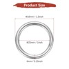 Unique Bargains 316 Stainless Steel Multi-Purpose Welded Heavy Duty O Rings for Crafts Silver - 3 of 4