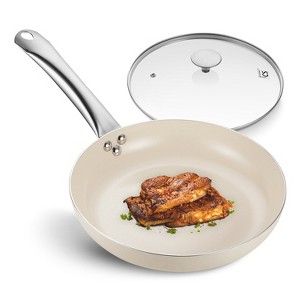 KOCH SYSTEME CS Ceramic Nonstick Aluminum Frying Pan with Stainless Steel Handle, White - 1 of 4
