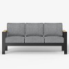 LayinSun Outdoor Patio Furniture Aluminum Couch, All-Weather Metal Sofa with 5" Thick Cushions for Porch, Balcony - 3 of 4