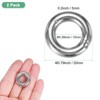 Unique Bargains Dream Catcher Stainless Steel Macrame Wreath Floral Round Metal O Rings 2 PCS - 3 of 4