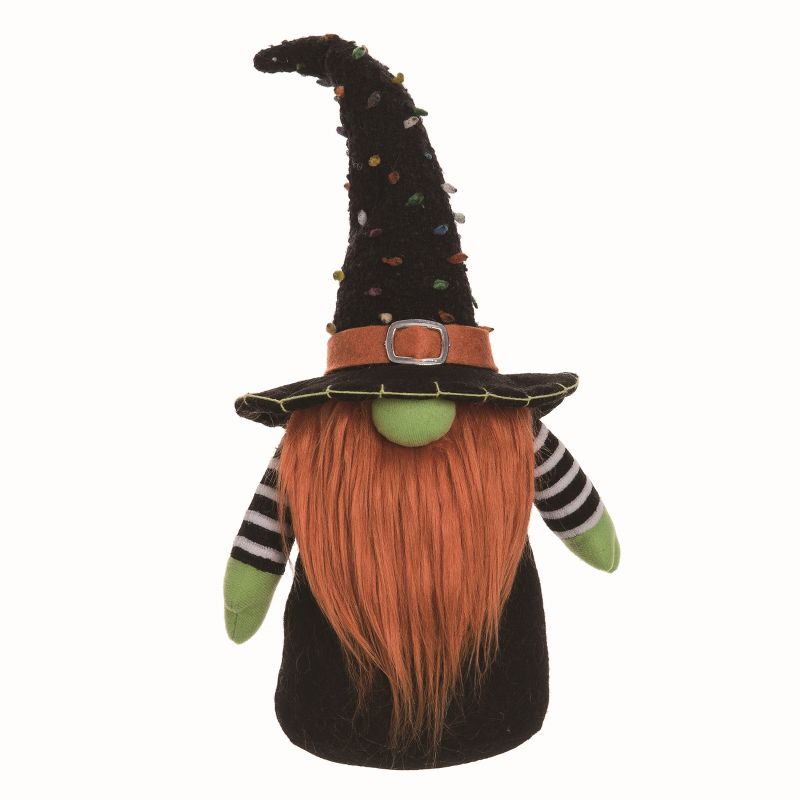 Transpac Polyester Multicolored Halloween Large Plush Gnome Decor, 1 of 2