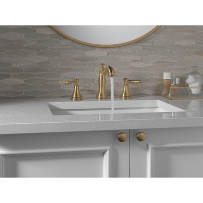 Cassidy 3-Hole Bronze Widespread Bathroom Faucet with Drain Assembly