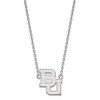 Black Bow Jewelry 10k White Gold Baylor Bears NCAA Necklace 18 Inch - 2 of 4