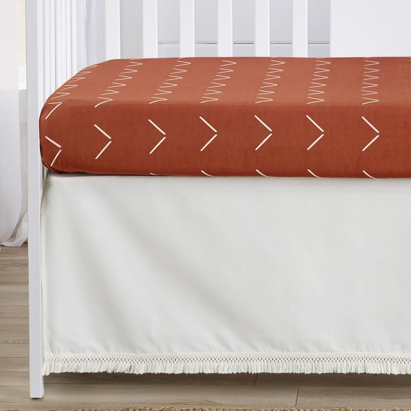 Sweet Jojo Designs Boy or Girl Gender Neutral Unisex Baby Crib Bedding Set - Orange Diamond Tuft Collection 4pc, 5 of 8