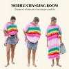 Catalonia Oversized Wearable Beach Towel for Womens Mens, Surf Cape Changing Towel Robe for Adults, Hooded Wetsuit Change Cape, One Size Fits All - 3 of 4