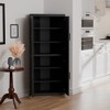 Dovelina Corner Cabinet Multifunctional Storage Sideboard with Interior Adjustable Shelves for Living Room - 4 of 4