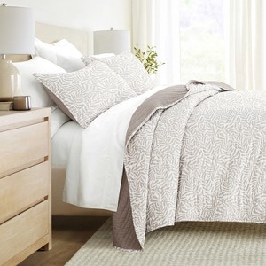 Super Soft Microfiber Quilt Set – Lightweight All Season Coverlet in Tossed Ferns Design - Becky Cameron - 1 of 4