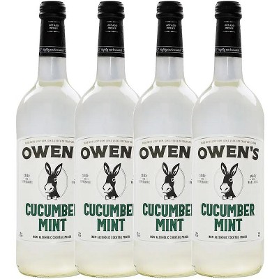 Owen’s Craft Mixers Cucumber Mint 750ml | Handcrafted in the USA with Premium Ingredients | Vegan & Gluten-Free Soda Mocktail and Cocktail Mixer