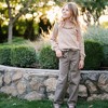 Girls' Organic Brushed Cotton Wide Leg Dress Pant, Kids - 2 of 3