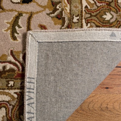 Ivory and Light Gold Hand-Tufted Wool 5' x 8' Area Rug